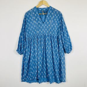 Mata Traders Blue Long Sleeve Dress